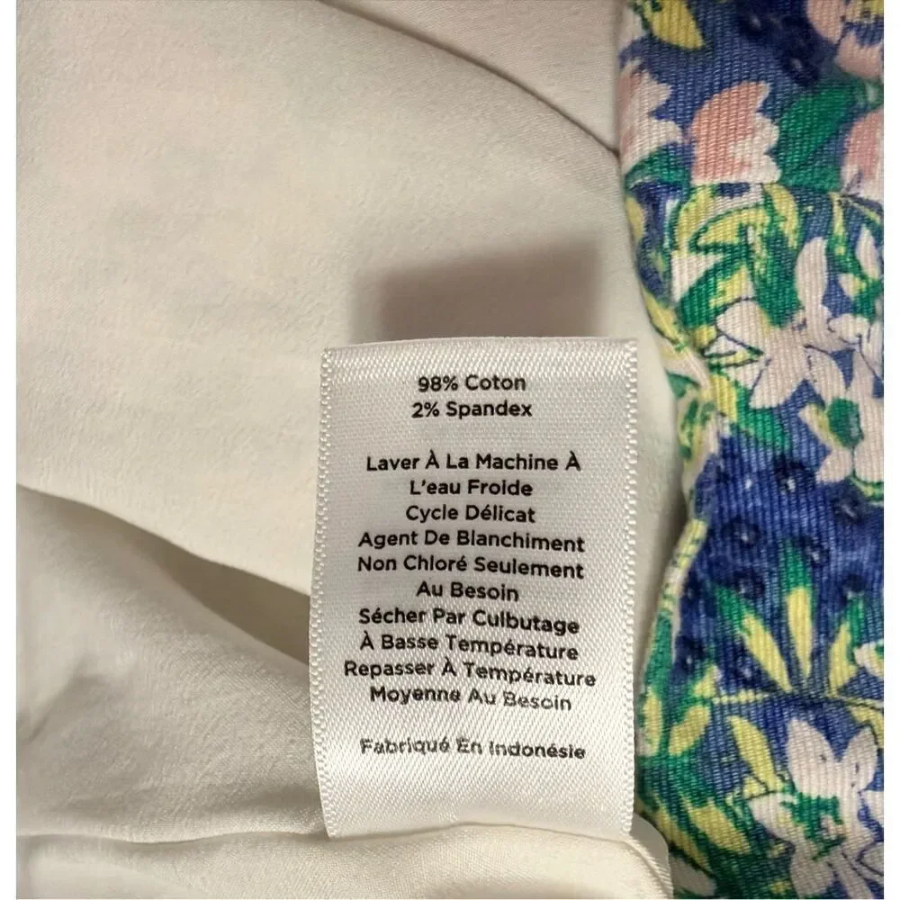 Talbots A-Line Stretch Skirt Flower Print Sz. 16 Boho Packable